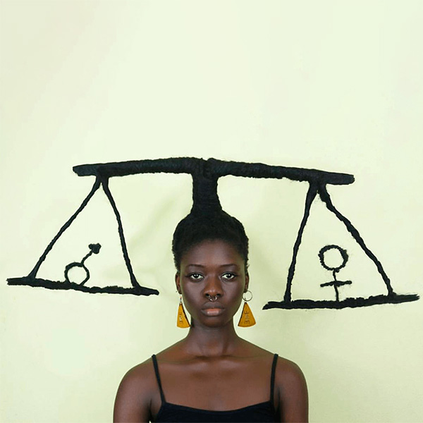 El pelo afro tiene algo que decir: el arte liberador de Laetitia Ky